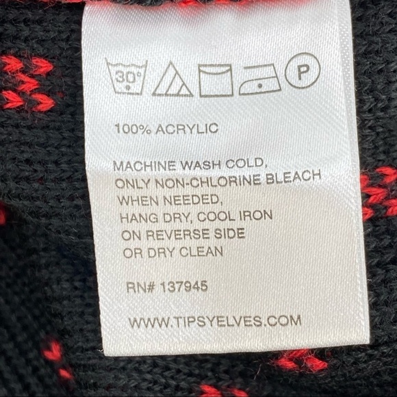 Tipsy Elves Large Angel Red Gold Ugly Christmas Sweater - Picture 6 of 9